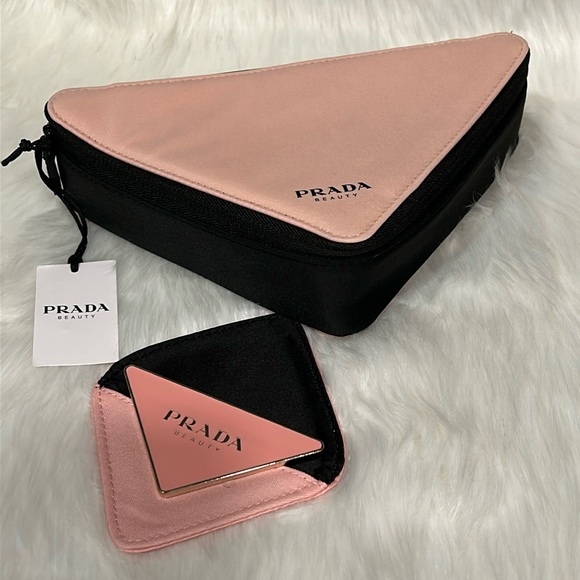 Prada Accessories - PRADA Beauty Triangle Mirror & Pouch Price Firm